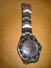 A963-ADDX Quartz-Ceas mana barbat curea nichel crom bine functional.