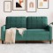 vidaXL Canapea cu 2 locuri, verde &icirc;nchis, 140 cm, catifea 4007626