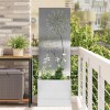 VidaXL Ghiveci de Grădină cu Panou Decorativ Argintiu 50 x 140 cm