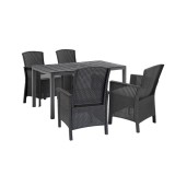 Set de mobilier de grădină Orlo 4+1 grafit