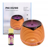 Cumpara ieftin Difuzor aromaterapie PNI HU180 pentru uleiuri esentiale, cu ultrasunete include Ulei de Santal Amyris 10ml