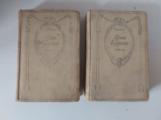 2 volume vechi: Tolstoi - Anne Karenine, Tone I + II, anii &#039;20, limba franceza