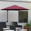 VidaXL Parasol de Grădină Manual Roșu și Negru 248 x 248 x 148 cm 42003247