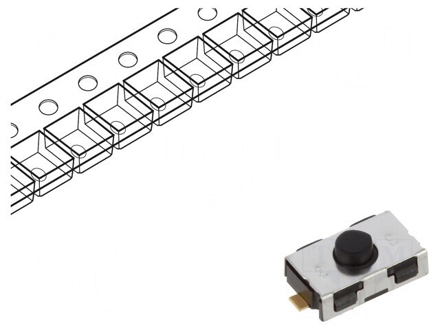 Micro&icirc;ntrerupător TACT SMT SPST-NO 0,01A 32VDC