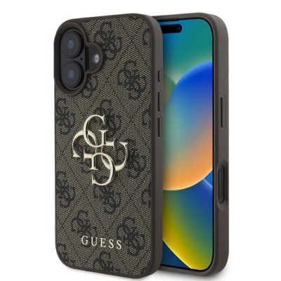 Husa pentru iPhone 16 Plus - Guess Hardcase 4G Big Logo (GUHCP16M4GMGBR) - Brown foto
