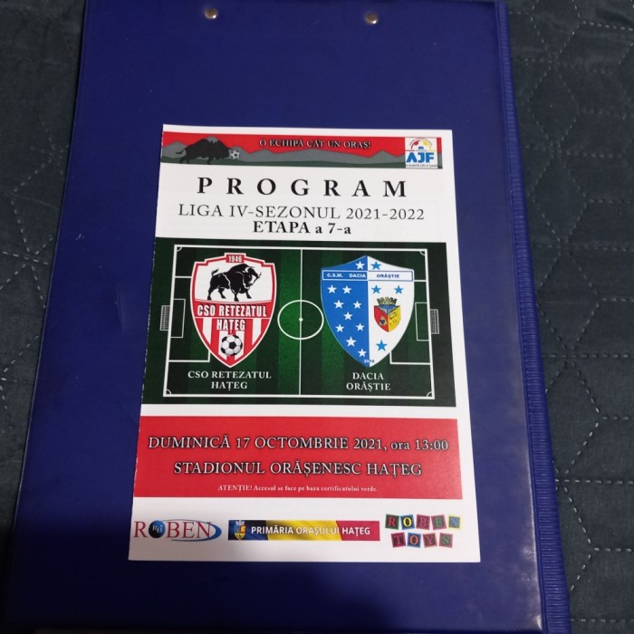 Program Retezatul Hateg - Dacia Orastie