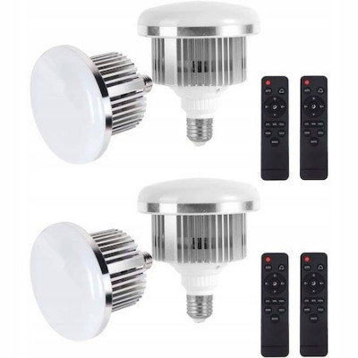 Set 4x Bec foto LED 3 moduri de lumina,putere 105W,soclu E27 cu telecomanda control foto