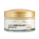 Crema antirid de zi hranitoare cu SPF 20 Age Specialist 65+, 50 ml, L&rsquo;oreal Paris