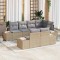 vidaXL Set de canapele pentru grădină 7 pcs Beige și gri deschis 3355769