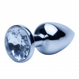 Dopuri cu bijuterie - Metale Pretioase Dop Anal Argintiu cu Bijuterie - marime Mare