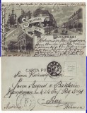 Salutari din Romania ( Bucuresti ) - litografie 1899