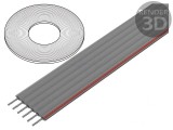 Cablu bandă neecranat PVC gri 1,27mm 30,5m