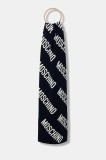 Moschino eșarfă de l&acirc;nă culoarea negru, cu imprimeu, M5855 50240