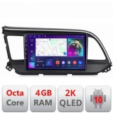 Navigatie HHyundai Elantra 2018- C-1581 Android Octa Core Ecran 2K QLED GPS 4G 4+32GB 360 KIT-1581+EDT-E409-2K CarStore Technology