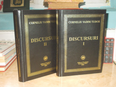 CORNELIU VADIM TUDOR - DISCURSURI ( 2 VOL ) , 2001 , CU AUTOGRAF SI DEDICATIE ! foto