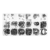 Set inele Seger 300 piese, 18 dimensiuni, cutie organizatoare