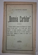 Carte veche 1923 Politica D A Gheorghiu Cirisanu Domnia Corbilor