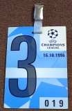 Acreditare meci fotbal STEAUA BUCURESTI - WIDZEW LODZ (Champions League 16.10.1996)