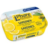 Sardine in ulei bio de masline extravirgin si cu lamaie bio