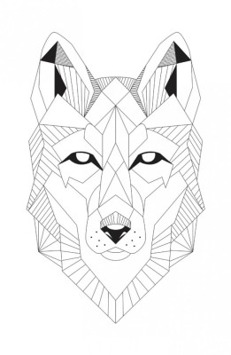 Sticker decorativ, Lup, 70 cm, 1071STK foto