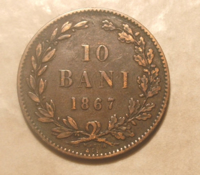 10 BANI 1867 WATT foto