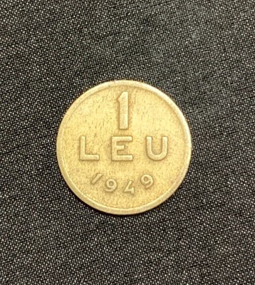 Moneda 1 leu 1949 RPR foto