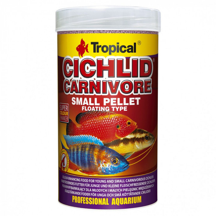 TROPICAL Cichlid Carnivore Pellet - Small 1000ml/360g