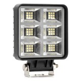 Proiector LED AMiO AWL60 69W 7200lm 6500K 9-36V 12V 24V Flood 110x110x38 mm IP67 E9 ECER10 pentru off-road, constructii si agricultura
