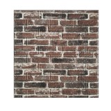 Set 10 Placi de Tapet, Autoadezive, 70 x 77 cm, 4 mm Grosime, Suprafata Acoperita 5.3 mp, din PVC, Model Caramida Rosie, Caramiziu