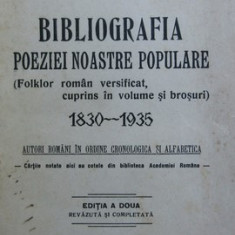 1936 Bibliografia poeziei noastre populare - G. T. Niculescu-Varone ed.II comple