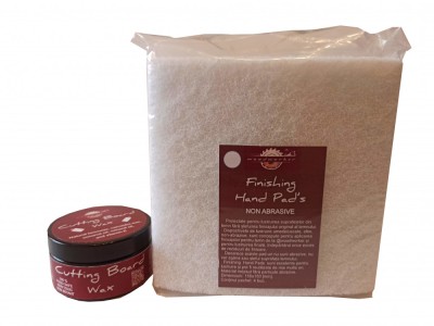 Prep&amp;#039;N&amp;#039;Shine-Cutting Board Wax &amp;amp; Hand Pad&amp;rsquo;s Non Abrasive, alb, 100 ml foto