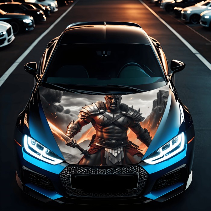 Folie Capota Auto &quot;Hood Art&quot; rezistenta la exterior, marime L (180 x 130cm) - Cod: AVX-CAPOTA-007L