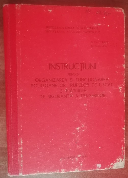 myh 537- Instructiuni organizarea si funct poligoanelor 1988 piesa de colectie