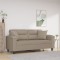 vidaXL Canapea cu 2 locuri, cu perne, gri taupe, 140 cm, microfibră 3200971