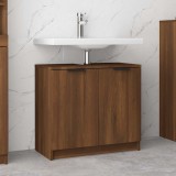 vidaXL Dulap de baie, stejar maro, 64,5x33,5x59 cm, lemn prelucrat