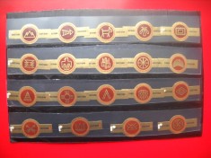 HOPCT LOT NR 83 SIMBOLURI INDIENE -19 BUC-ETICHETE VECHI DE TRABUCURI/ CIGARS LABELS -COLECTIE DE LUX-