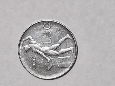 Moneda 50 Lire 1966 Italia foto