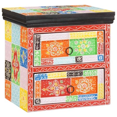 vidaXL Dulap de noapte cu sertar 2 pcs Multicolour 40 x 30 x 40 cm foto