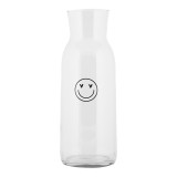 Cumpara ieftin Carafa sticla transparenta neagra Smile &Oslash; 9x25 cm / 1000 ml