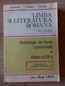 Limba si literatura romana clasa a 12-a - M. Boatca, S. Boatca