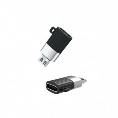 ADAPTOR XO NB149-C USB TYPE-C LA MICRO USB, NEGRU