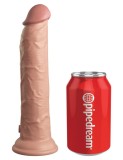 Dildo Clasic Cu Ventuza Dual Density Silicone Cock, Natural, 22.5 cm