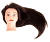 Cap Manechin Coafuri Par Natural Saten 60-70cm - Perfect Antrenament, Tuns, Coafat