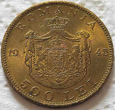 Moneda istorica 500 LEI - ROMANIA REGAT, anul 1945 *cod 5353 = UNC foto