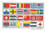 130 - International FLAGS, Romanian Flag - old postcard - unused
