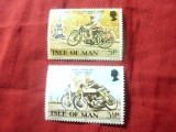 Serie Insula Man 1973 - Marele Premiu Motociclism , 2 valori, Nestampilat