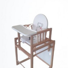 Scaun de masa din lemn de fag multifunctional cu tavita din plastic Wiktoria Heart
