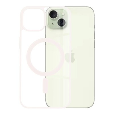 Husa pentru iPhone 15 Plus - Techsuit MagSafe Pro - Nude Pink foto