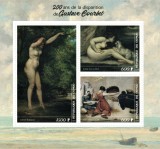 Cumpara ieftin Timbre Congo 2019, Picturi Gustave Courbet, Set MNH, Colita + Bloc, Colectie