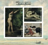 Cumpara ieftin CONGO 2019 - Picturi, Gustave Courbet /set compl MNH - colita + bloc, Nestampilat